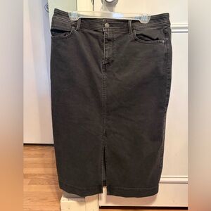 Talbots Charcoal Jean Skirt